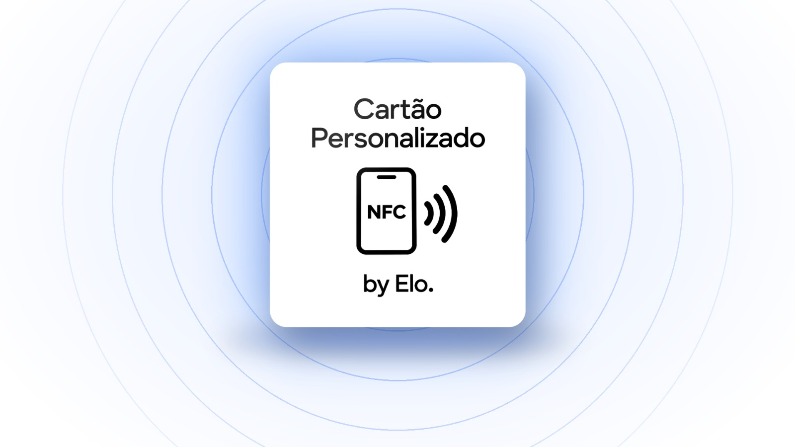 Visual ilustrativo da placa NFC Card personalizado